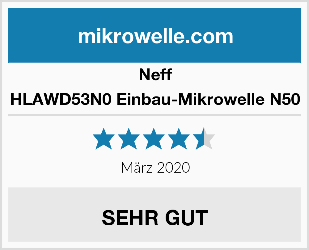 Neff HLAWD53N0 Einbau-Mikrowelle N50 | Mikrowellen Test 2024